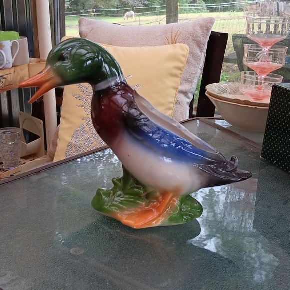 Vintage 1970s mallard duck planter - Picture 1 of 7